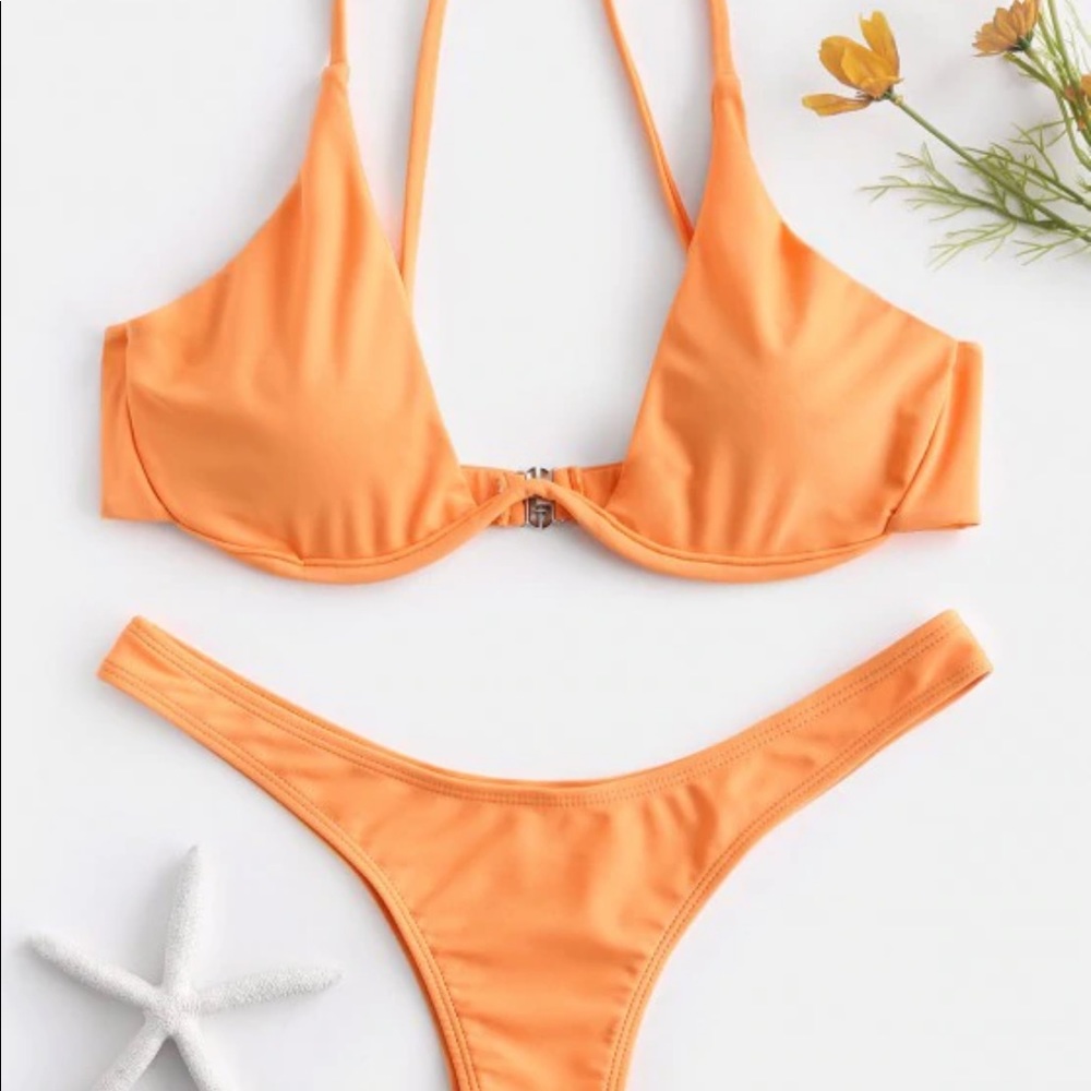 NWT Zaful Orange Bikini